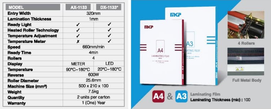 A3 Laminator AX/DX-1133